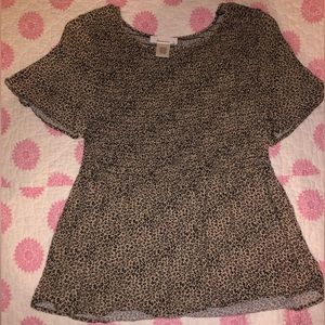 Ribbed cheetah print shirt